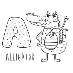 Desenhos para colorir: Letra A - Páginas para Colorir Imprimíveis Gratuitamente