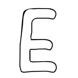 Desenhos para colorir: Letra E - Páginas para Colorir Imprimíveis Gratuitamente