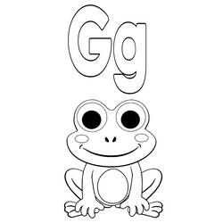 Desenhos para colorir: Letra G - Páginas para Colorir Imprimíveis Gratuitamente