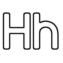 Desenhos para colorir: Letra H - Páginas para Colorir Imprimíveis Gratuitamente
