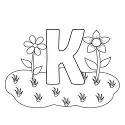 Desenhos para colorir: Letra K - Páginas para Colorir Imprimíveis Gratuitamente