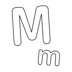 Desenhos para colorir: Letra M - Páginas para Colorir Imprimíveis Gratuitamente
