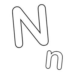 Desenhos para colorir: Letra N - Páginas para Colorir Imprimíveis Gratuitamente