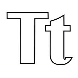 Desenhos para colorir: Letra T - Páginas para Colorir Imprimíveis Gratuitamente