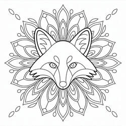Desenho Mandala da Raposa (Mandalas) #221999 para imprimir e colorir