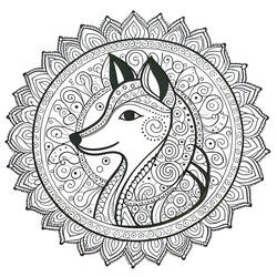 Página para colorir: Mandalas de Cães (Mandalas) #211786 - Páginas para Colorir Imprimíveis Gratuitamente