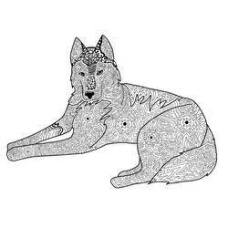 Página para colorir: Mandalas de Cães (Mandalas) #211802 - Páginas para Colorir Imprimíveis Gratuitamente