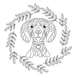 Página para colorir: Mandalas de Cães (Mandalas) #211803 - Páginas para Colorir Imprimíveis Gratuitamente