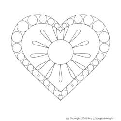 Página para colorir: mandalas de coração (mandalas) #116686 - Páginas para colorir imprimíveis