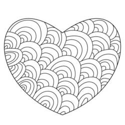 Desenho Mandalas de Coração (Mandalas) #171007 para imprimir e colorir