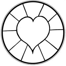 Desenho Mandalas de Coração (Mandalas) #171013 para imprimir e colorir