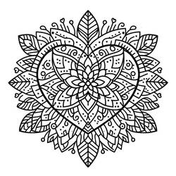 Desenho Mandalas de Coração (Mandalas) #218165 para imprimir e colorir