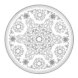 Página para colorir: Mandalas de floco de neve (mandalas) #117615 - Páginas para Colorir Imprimíveis Gratuitamente
