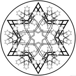 Página para colorir: Mandalas de floco de neve (mandalas) #117623 - Páginas para Colorir Imprimíveis Gratuitamente