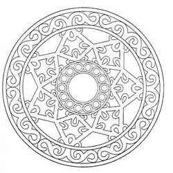 Página para colorir: Mandalas de Flocos (Mandalas) #117607 - Páginas para Colorir Imprimíveis Gratuitamente