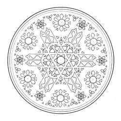 Página para colorir: Mandalas de Flocos (Mandalas) #117615 - Páginas para Colorir Imprimíveis Gratuitamente