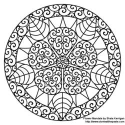 Página para colorir: Mandalas de flores (mandalas) #117036 - Páginas para Colorir Imprimíveis Gratuitamente
