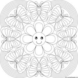 Página para colorir: Mandalas de flores (mandalas) #117039 - Páginas para Colorir Imprimíveis Gratuitamente
