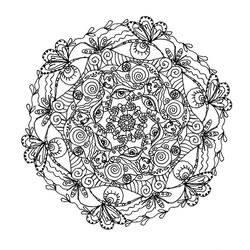 Página para colorir: Mandalas de flores (mandalas) #117041 - Páginas para Colorir Imprimíveis Gratuitamente