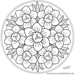 Página para colorir: Mandalas de flores (mandalas) #117049 - Páginas para Colorir Imprimíveis Gratuitamente