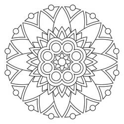 Desenhos para colorir: Mandalas de flores - Páginas para colorir imprimíveis