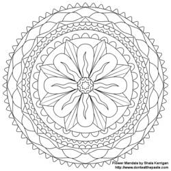 Página para colorir: Mandalas de flores (mandalas) #117072 - Páginas para Colorir Imprimíveis Gratuitamente