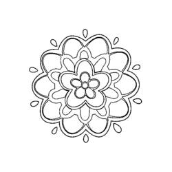 Página para colorir: Mandalas de flores (mandalas) #117167 - Páginas para Colorir Imprimíveis Gratuitamente
