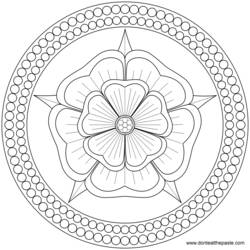 Página para colorir: Mandalas de flores (mandalas) #117223 - Páginas para Colorir Imprimíveis Gratuitamente