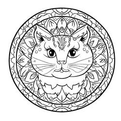 Desenho Mandalas de Gatos (Mandalas) #199936 para imprimir e colorir