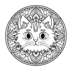 Desenho Mandalas de Gatos (Mandalas) #199938 para imprimir e colorir