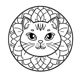 Desenho Mandalas de Gatos (Mandalas) #199941 para imprimir e colorir