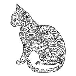 Desenho Mandalas de Gatos (Mandalas) #199948 para imprimir e colorir