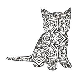 Desenho Mandalas de Gatos (Mandalas) #199955 para imprimir e colorir