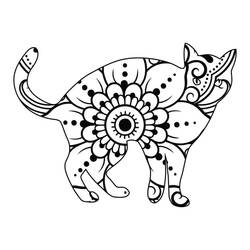 Desenho Mandalas de Gatos (Mandalas) #199960 para imprimir e colorir