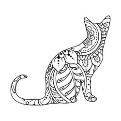 Desenho Mandalas de Gatos (Mandalas) #199961 para imprimir e colorir