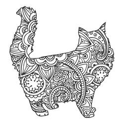 Desenho Mandalas de Gatos (Mandalas) #199964 para imprimir e colorir