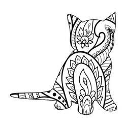 Desenho Mandalas de Gatos (Mandalas) #199965 para imprimir e colorir