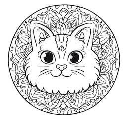 Desenho Mandalas de Gatos (Mandalas) #199977 para imprimir e colorir