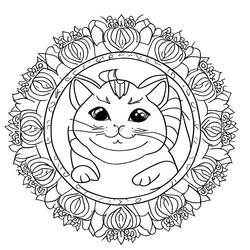 Desenho Mandalas de Gatos (Mandalas) #199978 para imprimir e colorir