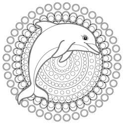 Página para colorir: Mandalas de Golfinhos (Mandalas) #219085 - Páginas para Colorir Imprimíveis Gratuitamente