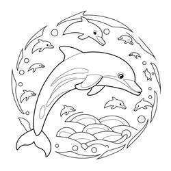 Página para colorir: Mandalas de Golfinhos (Mandalas) #219089 - Páginas para Colorir Imprimíveis Gratuitamente