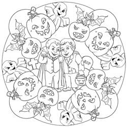 Desenho Mandalas de Halloween (Mandalas) #202519 para imprimir e colorir