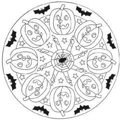 Desenho Mandalas de Halloween (Mandalas) #202527 para imprimir e colorir