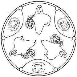 Desenho Mandalas de Halloween (Mandalas) #202528 para imprimir e colorir