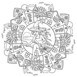 Desenho Mandalas de Halloween (Mandalas) #202529 para imprimir e colorir