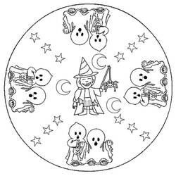 Mandalas de Halloween - Desenhos para colorir gratuitos