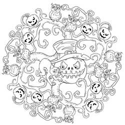 Desenho Mandalas de Halloween (Mandalas) #202538 para imprimir e colorir