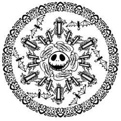 Desenho Mandalas de Halloween (Mandalas) #202547 para imprimir e colorir