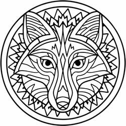 Desenho Mandalas de Lobos (Mandalas) #214324 para imprimir e colorir