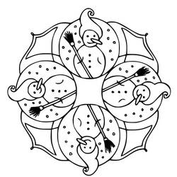 Desenho Mandalas de Natal (Mandalas) #175372 para imprimir e colorir